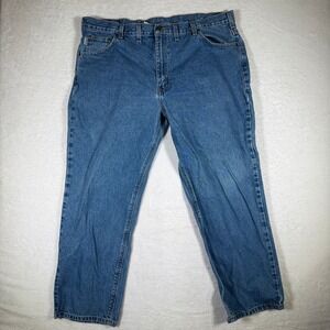 Carhartt Mens Jeans Blue Straight Fit Work Denim Pants Size 40x30 Model 089659A
